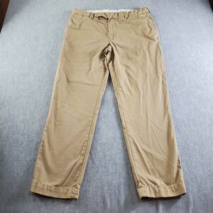 Vintage Polo Ralph Lauren Pants Mens 34X30 Tan Chino Flat Front Khaki
